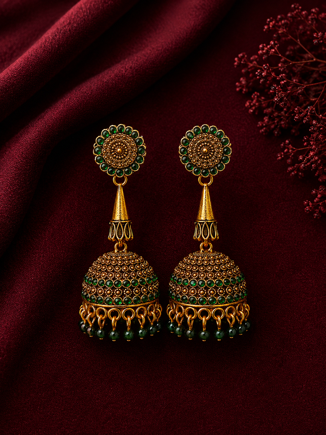 Emerald Rani Jhumka
