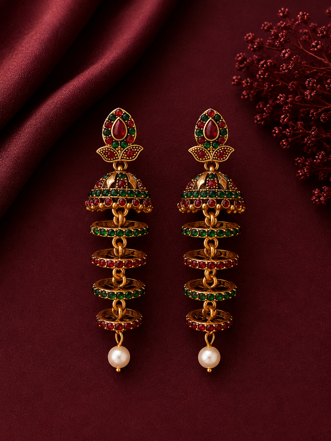 Multicolor Layer Jhumka