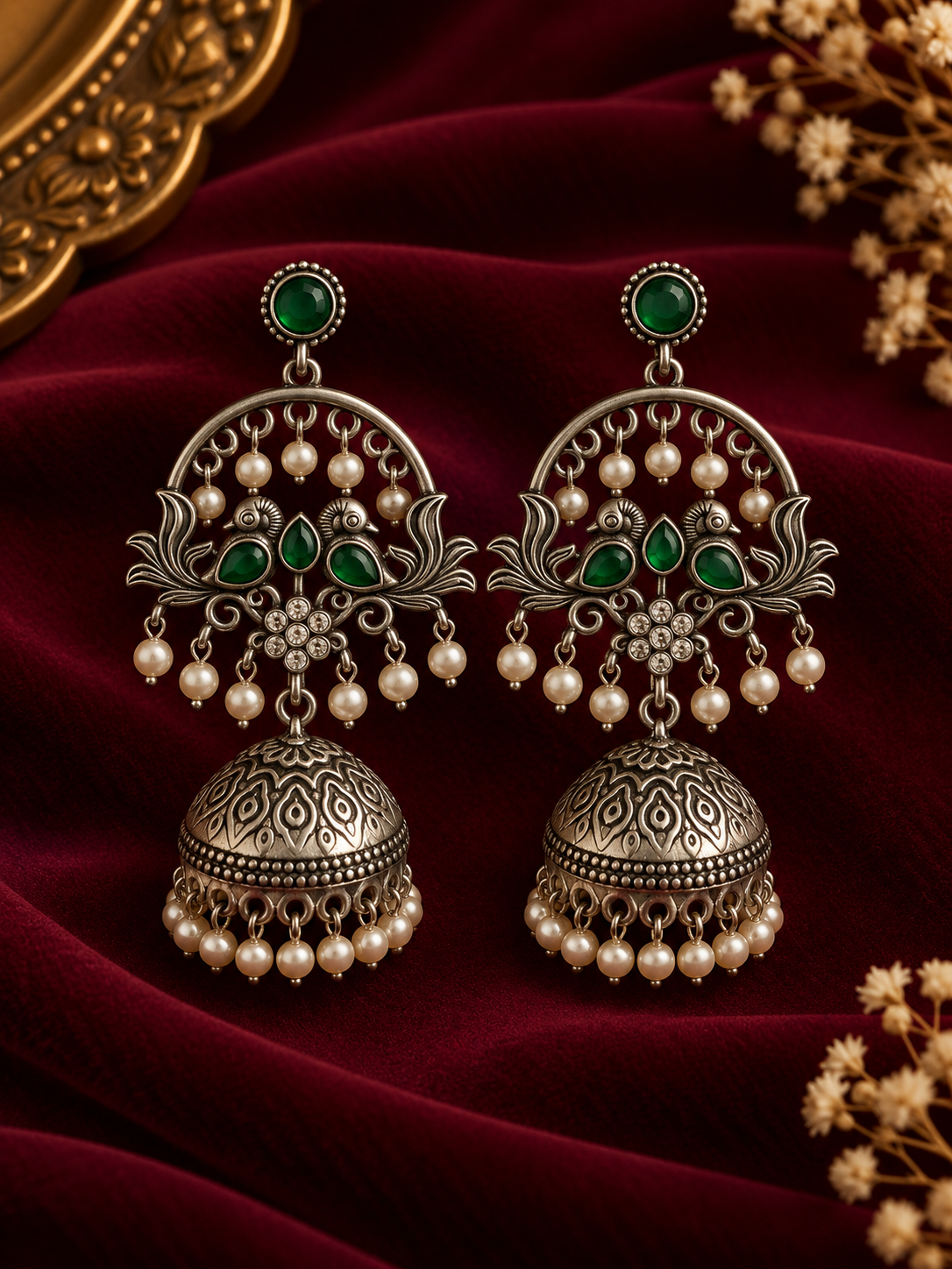 Vasudha Peacock Jhumka