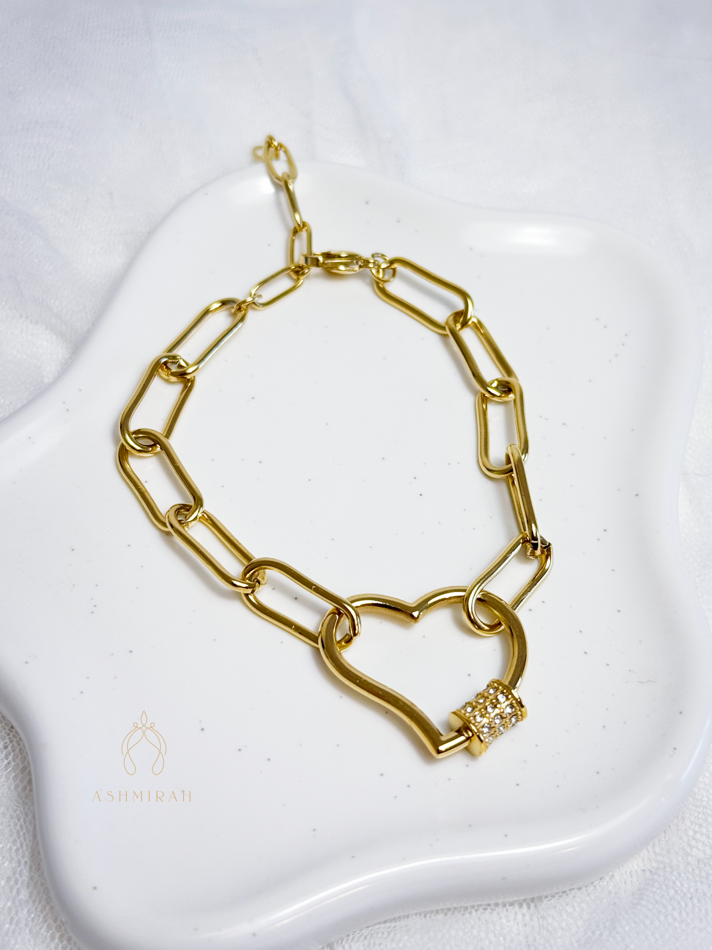 HeartLock Charm Bracelet