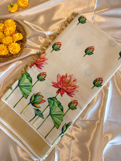 LOTUS TISSUE SAREE