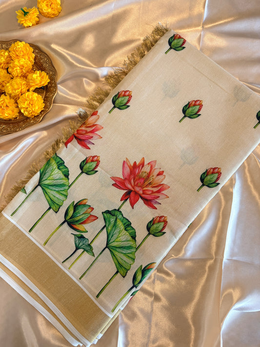 LOTUS TISSUE SAREE