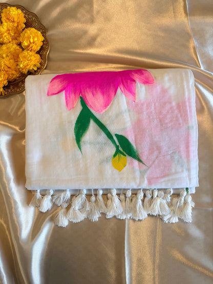 HAND PAINTED MUL COTTON