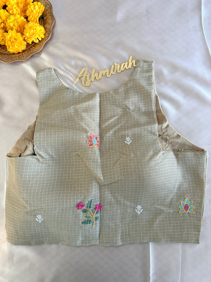 Floral Embroidered V-Neck Blouse