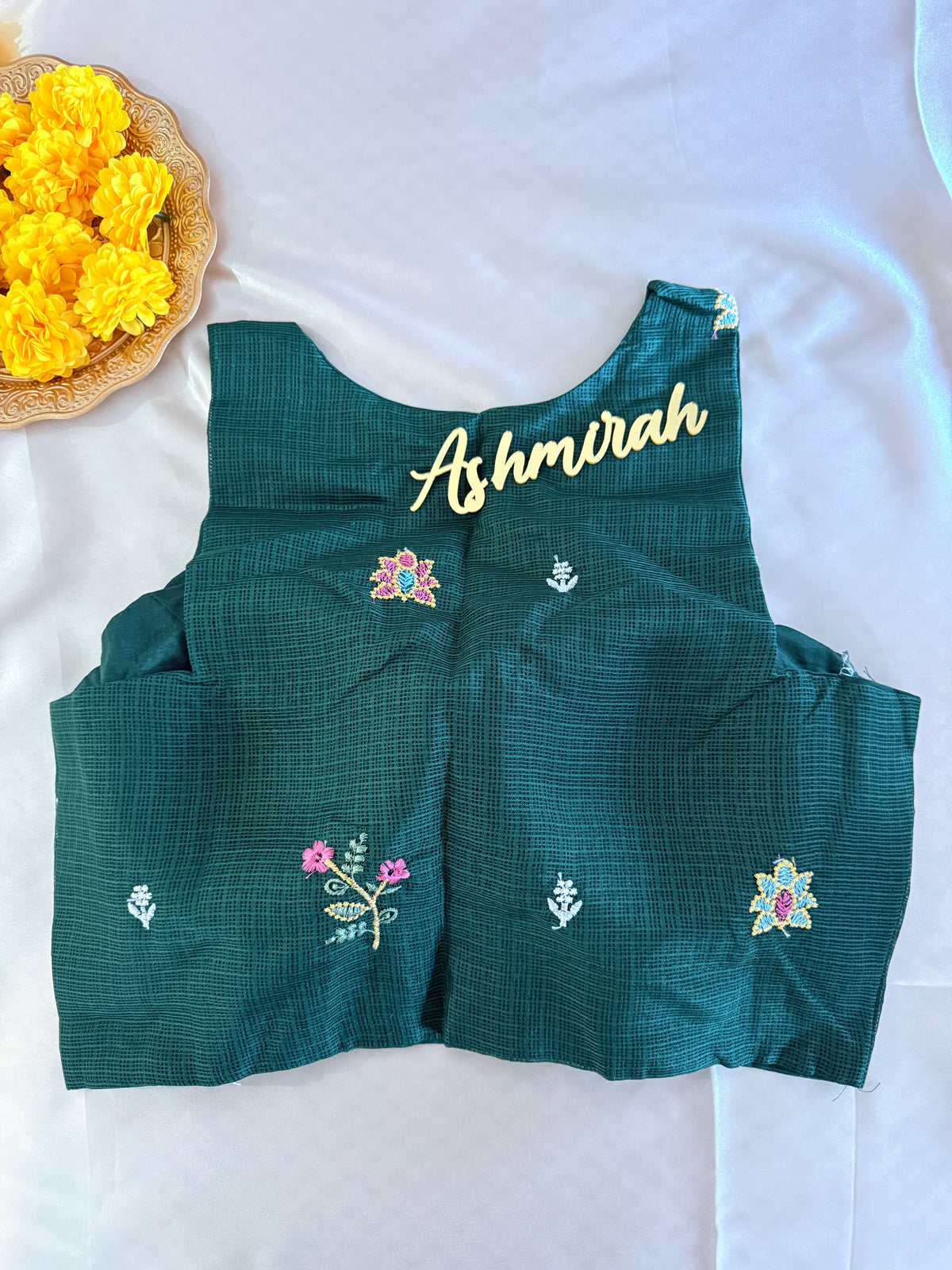 Floral Embroidered V-Neck Blouse
