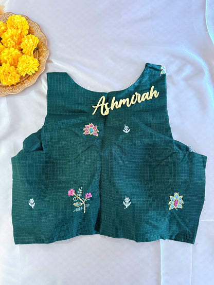Floral Embroidered V-Neck Blouse