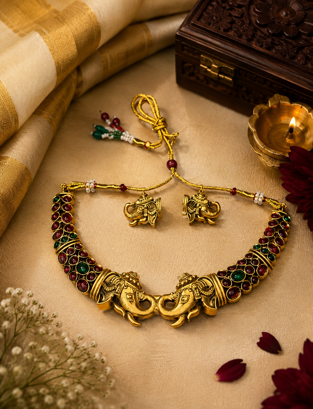 Multi Color Elephant Choker (Large size)