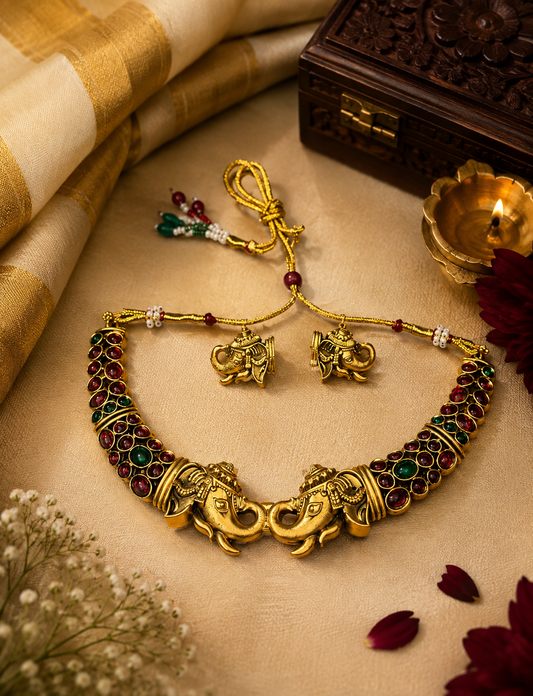 Multi Color Elephant Choker (Large size)