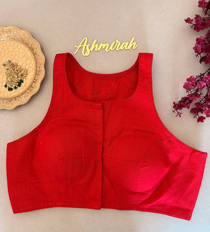 Hand-Embroidered Halter Neck Blouse