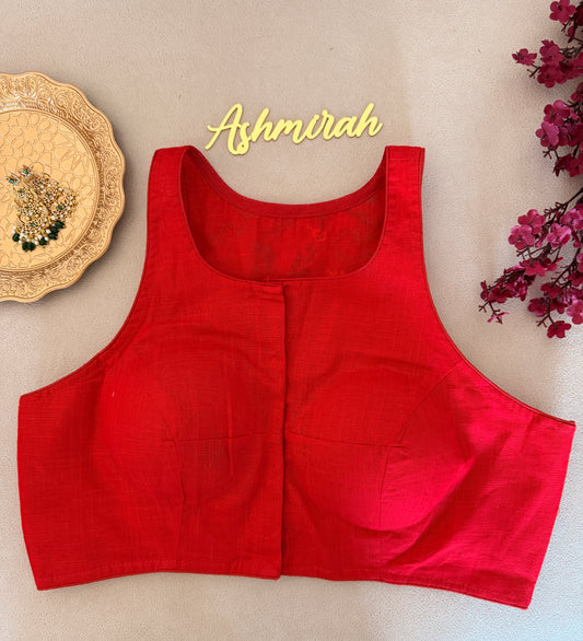 Hand-Embroidered Halter Neck Blouse