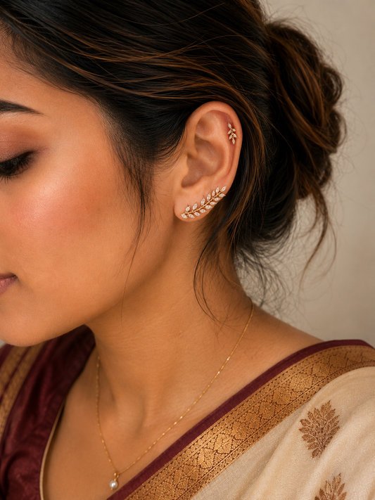 Diamond look alike earcuff 02