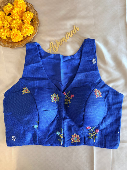 Floral Embroidered V-Neck Blouse