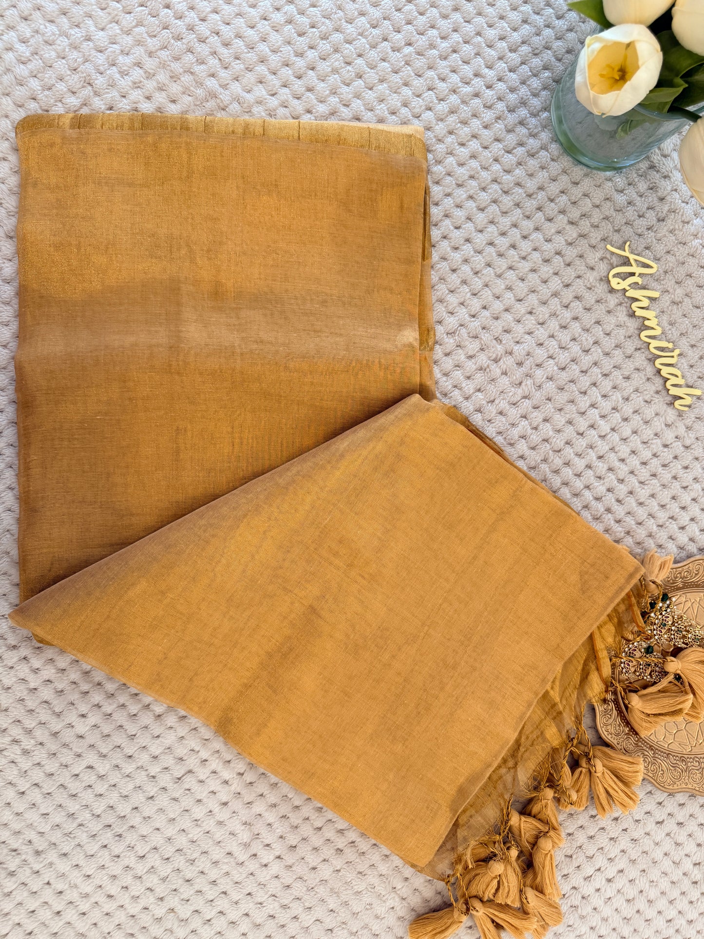 Tissue Golden Saree