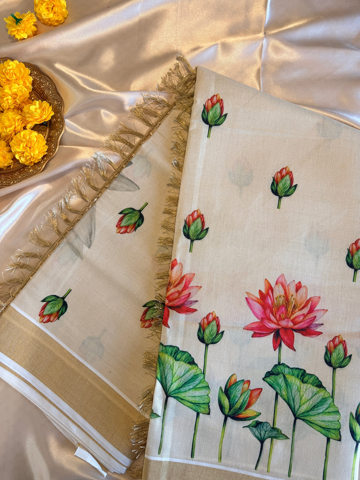 LOTUS TISSUE SAREE