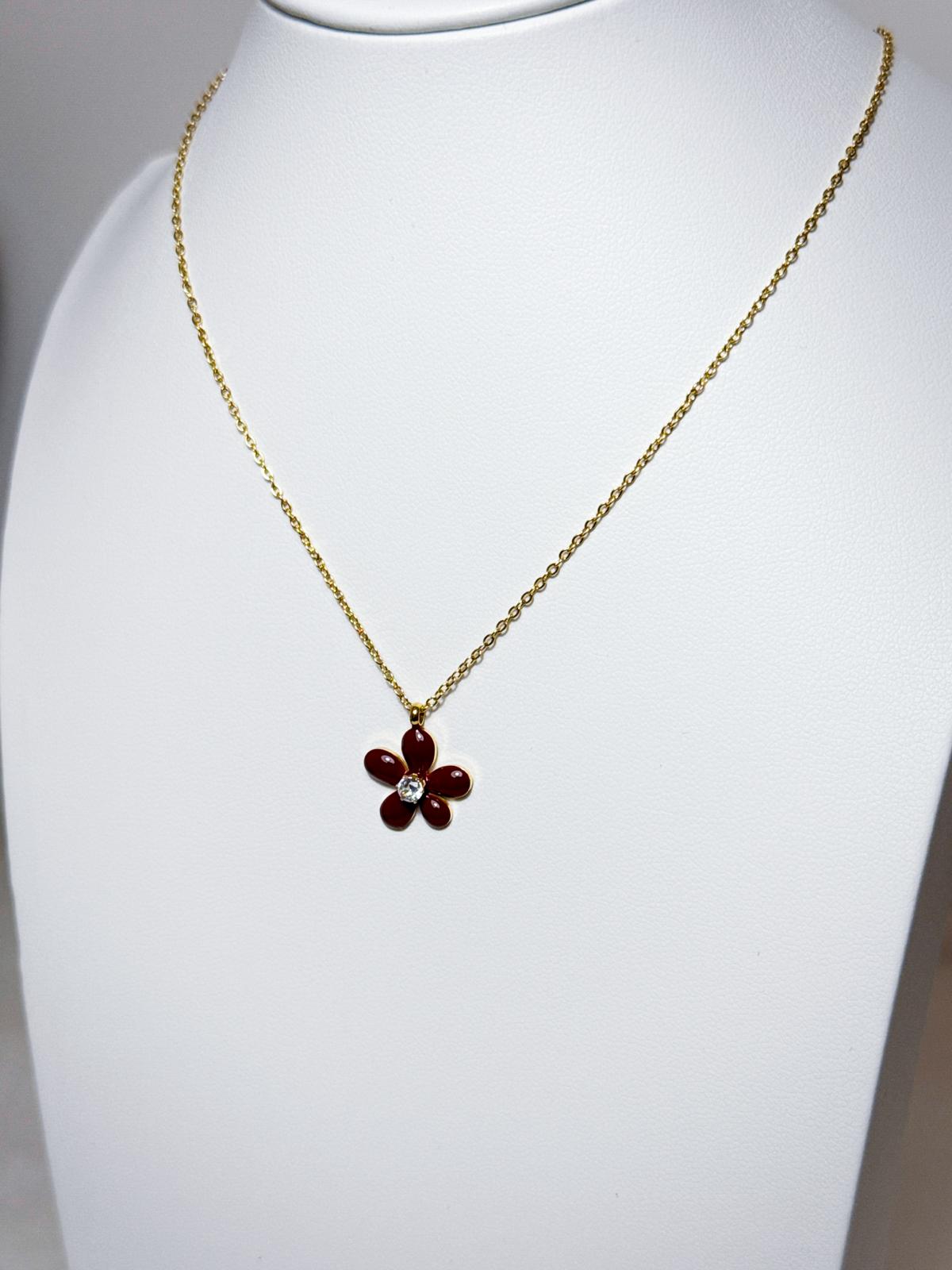 Red Dahlia Pendant