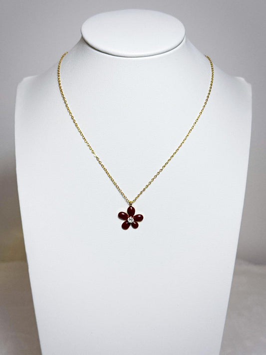 Red Dahlia Pendant