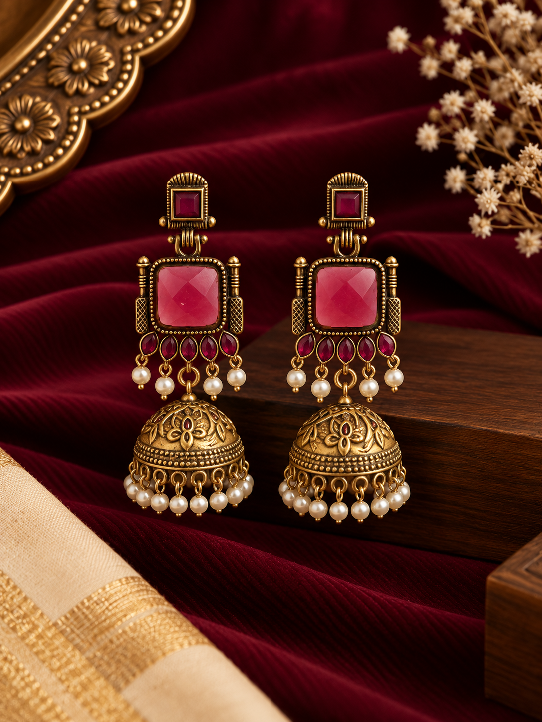 Ruby Mallika Jhumka
