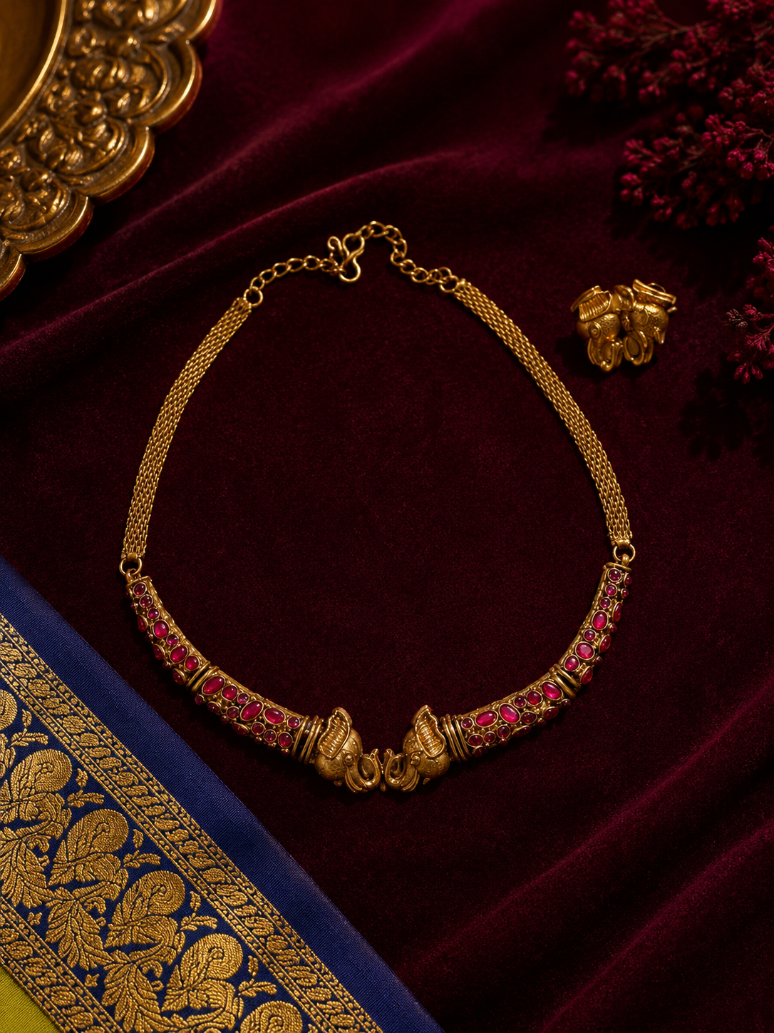 Ruby Elephant Choker