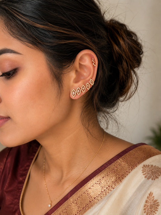 Diamond Look alike earcuff 01