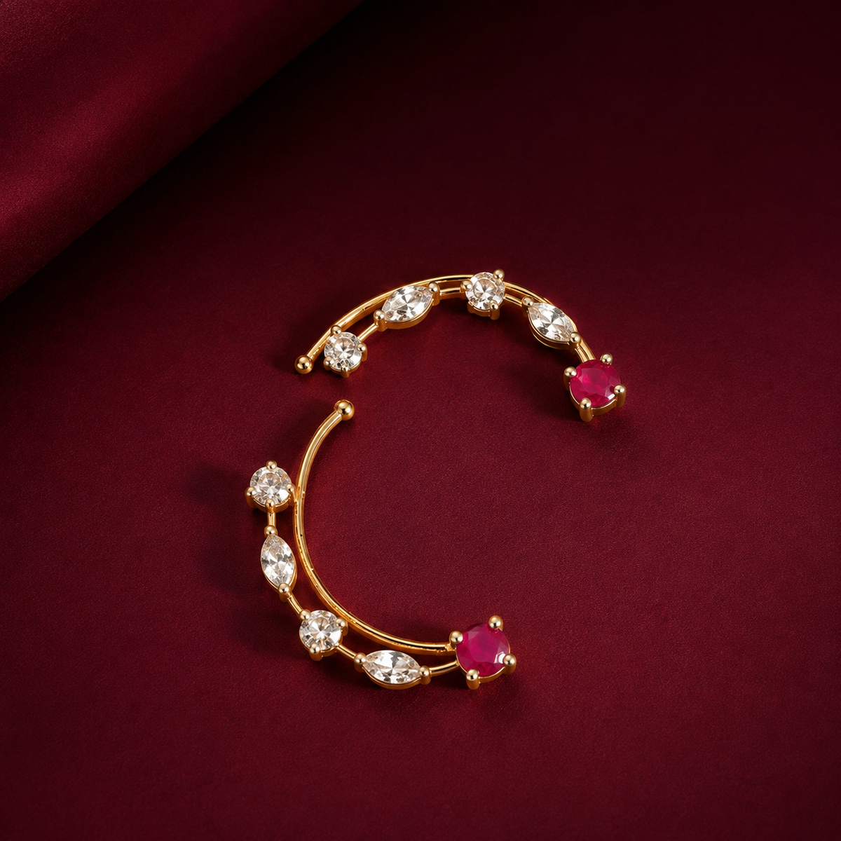 Diamond look alike earcuff 03
