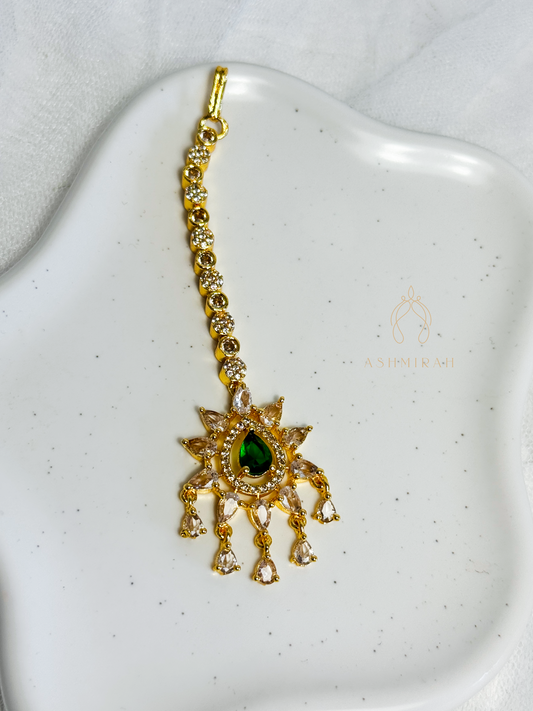 Emerald Glow Maang Tikka