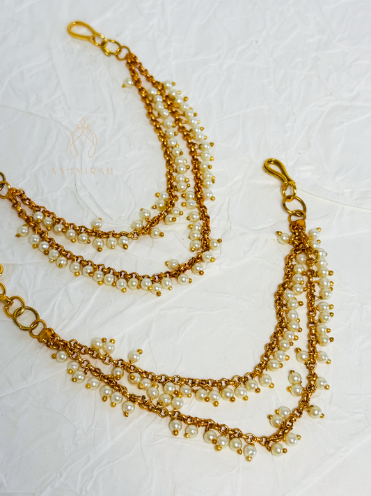 Two layer pearl Earchains