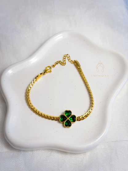 Emerald Clover Bracelet