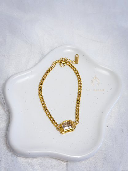 Golden Solitaire Bracelet
