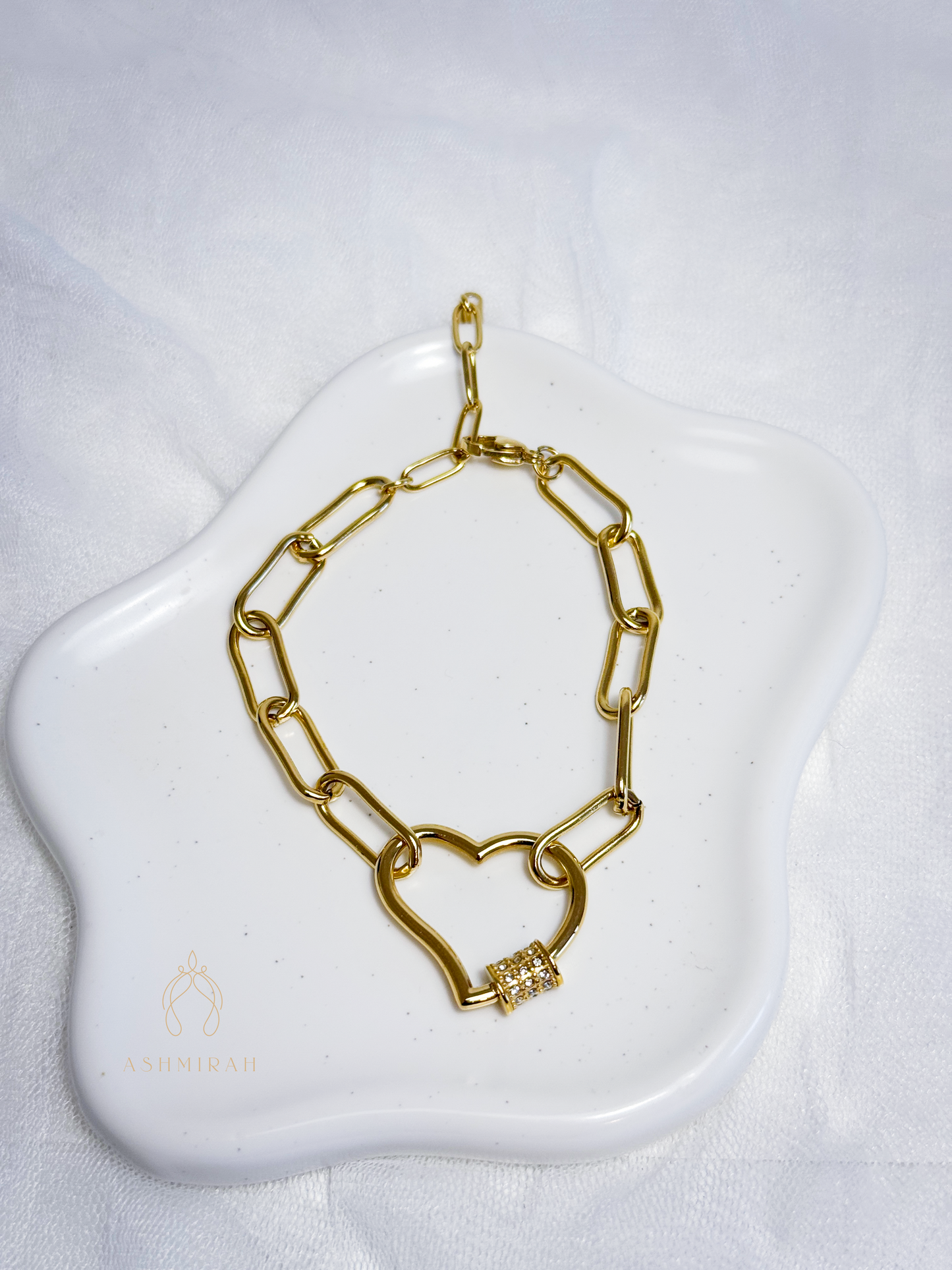 HeartLock Charm Bracelet