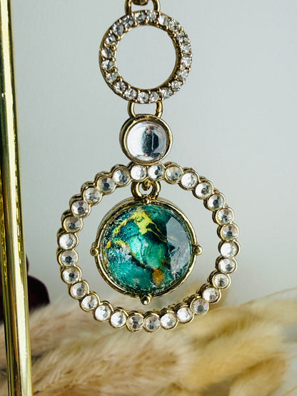 Celeste Green Mirror Drops