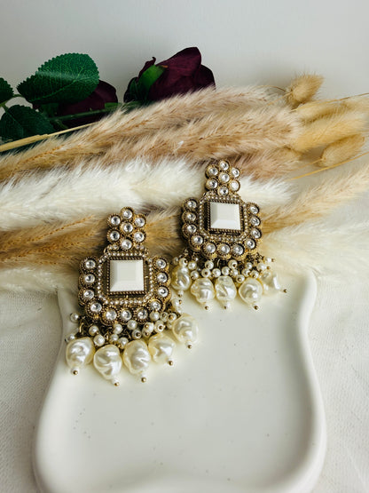 Ivory Sheesh Earrings