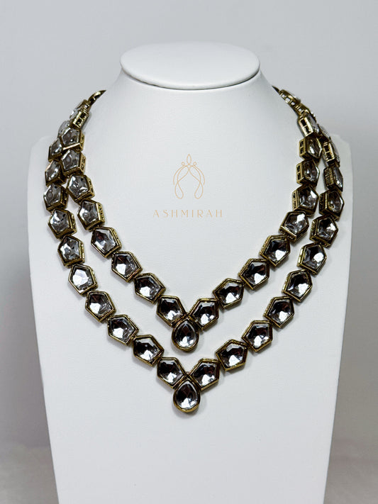 Noora Double Layer Drop Necklace