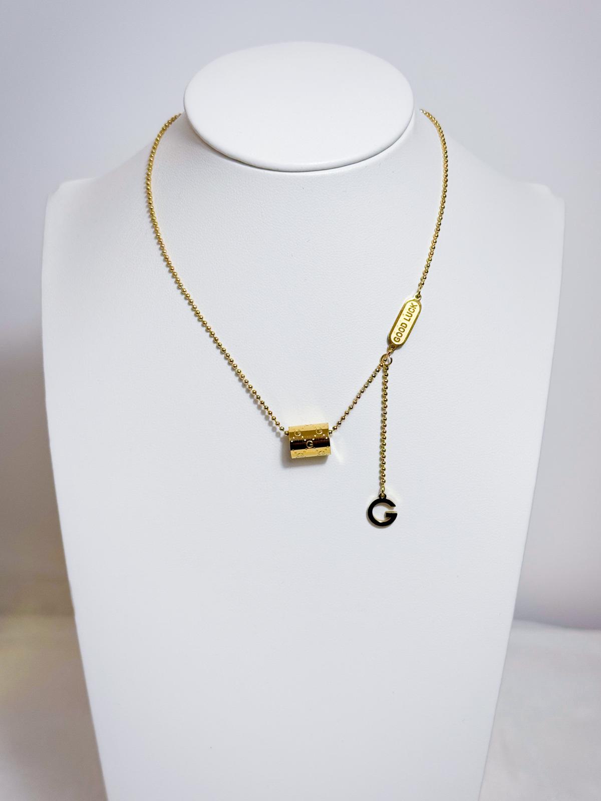 Golden Fortune Charm Necklace
