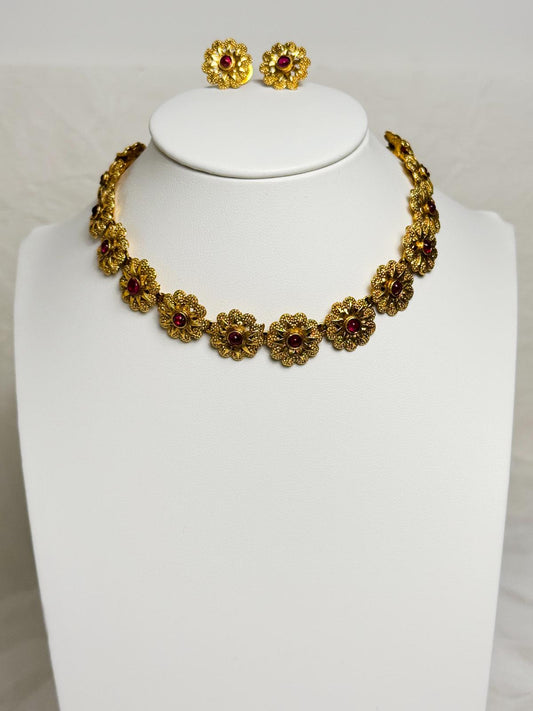 Golden Kamal Choker Set